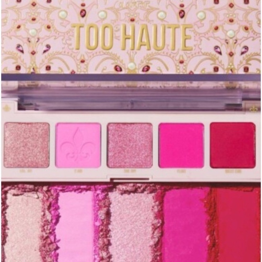 ColourPop Too Haute Pressed Powder Eyeshadow Palette Pink Magenta 5-Pan New‎